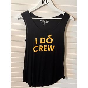 Black and Gold I Do Crew Tank Size Small